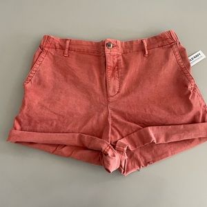 NWT Old Navy OGC pull on chino shorts 3.5 inch inseam, rust color, size Large